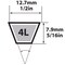 Mbl Mitsuboshi FHP General Utility V-Belt 0.5 in. W X 84 in. L For Fractional Horsepower Motors 4L840A - alternate 5